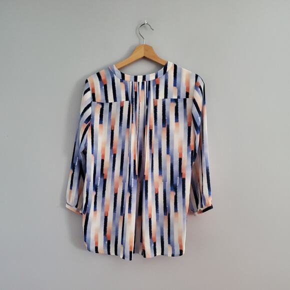 JM Collection Petite Colorful Striped Top PL - Picture 2 of 7